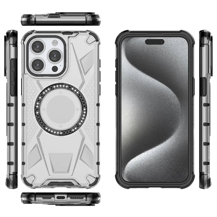 For iPhone 14 Pro Case Compatible with MagSafe TPU Frame PC Back Cover