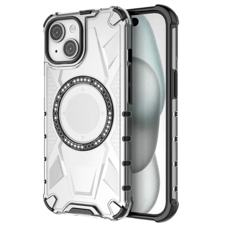 For iPhone 15 Magnetic Phone Case Compatible with MagSafe TPU Frame PC Back Cover