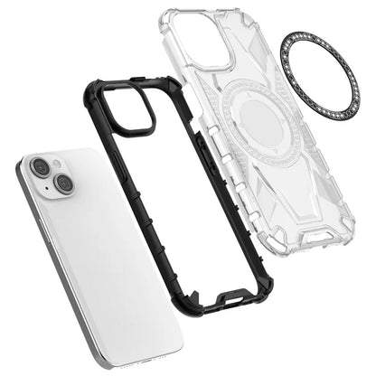 For iPhone 15 Magnetic Phone Case Compatible with MagSafe TPU Frame PC Back Cover