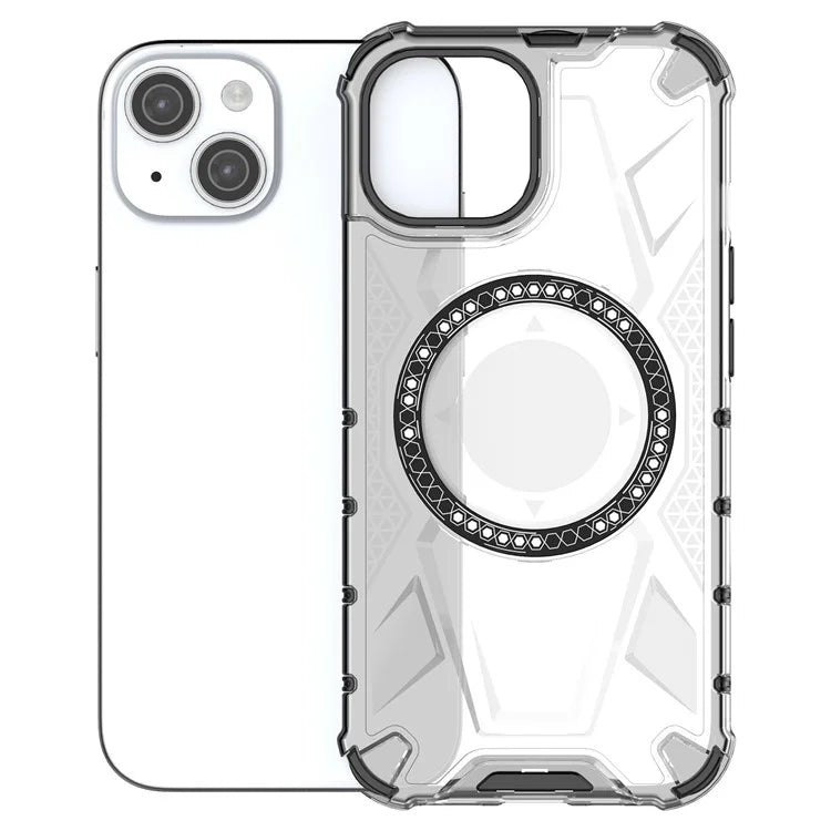 For iPhone 15 Magnetic Phone Case Compatible with MagSafe TPU Frame PC Back Cover