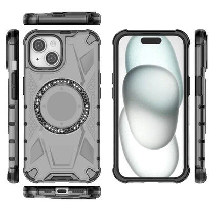 For iPhone 15 Magnetic Phone Case Compatible with MagSafe TPU Frame PC Back Cover