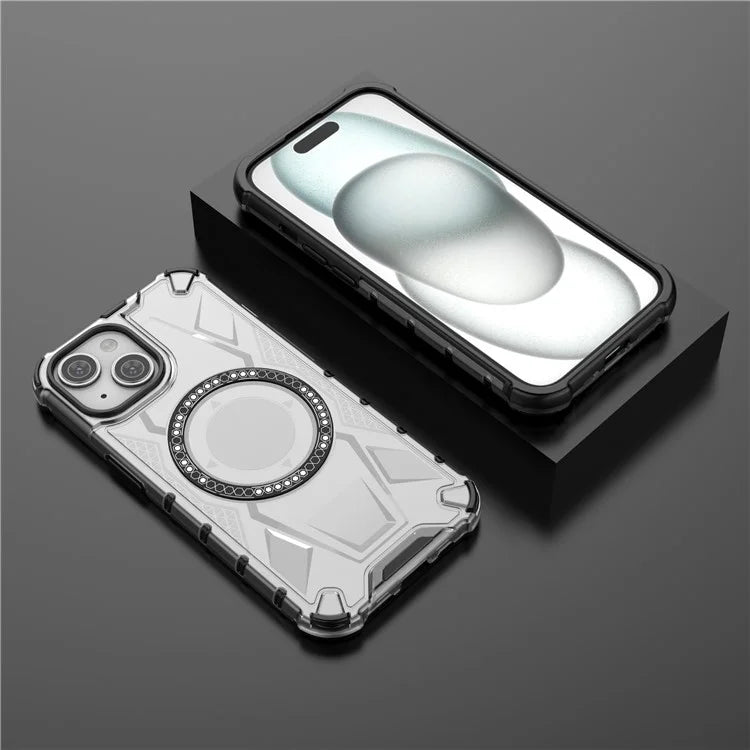 For iPhone 15 Magnetic Phone Case Compatible with MagSafe TPU Frame PC Back Cover