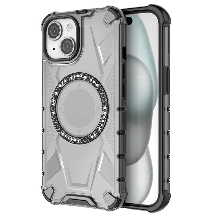 For iPhone 15 Magnetic Phone Case Compatible with MagSafe TPU Frame PC Back Cover