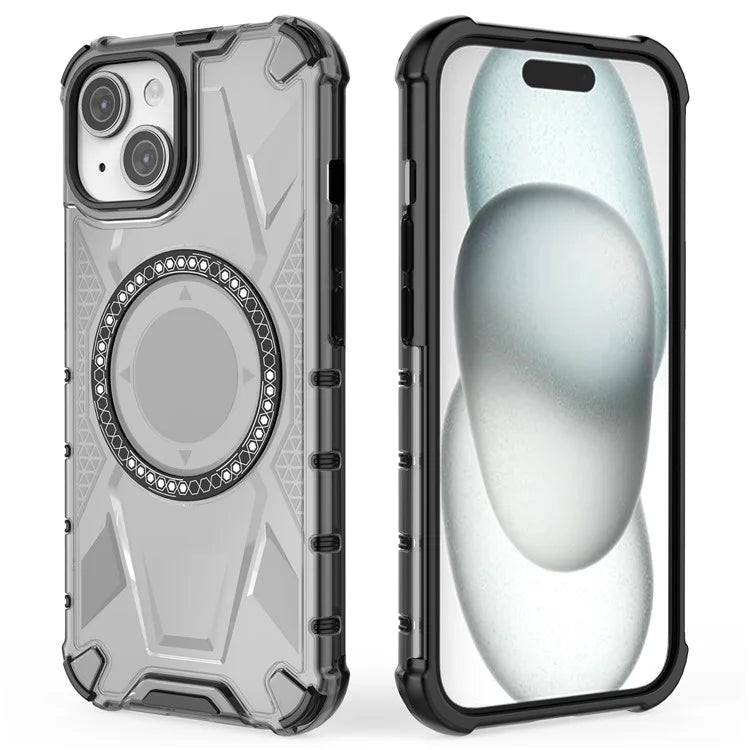For iPhone 15 Magnetic Phone Case Compatible with MagSafe TPU Frame PC Back Cover