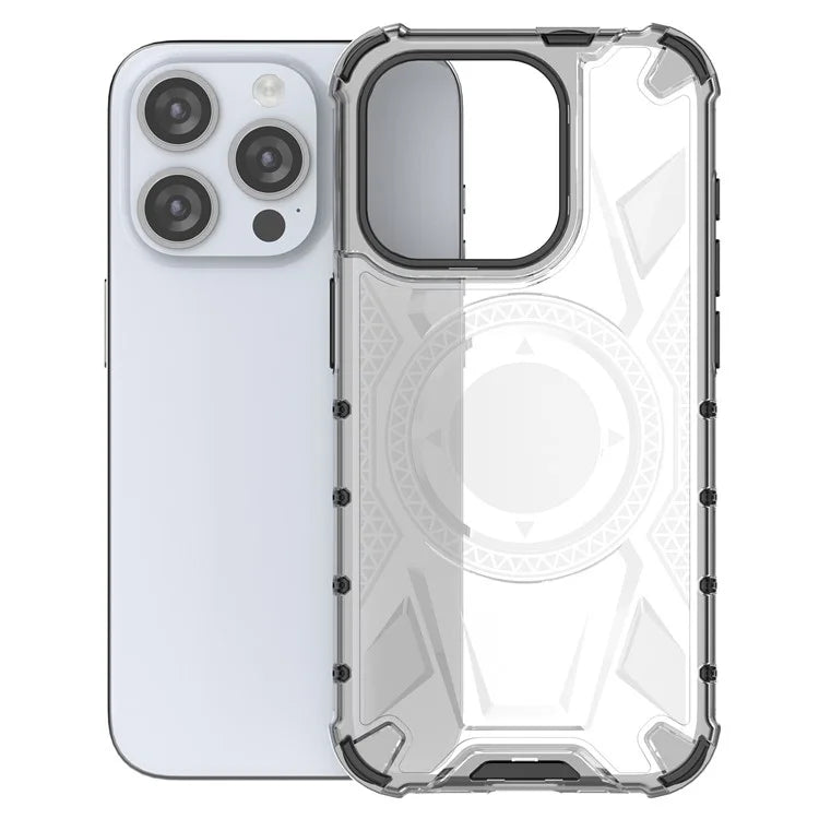 For iPhone 14 Pro Max Case Armor PC+TPU Impact-Resistant Phone Cover