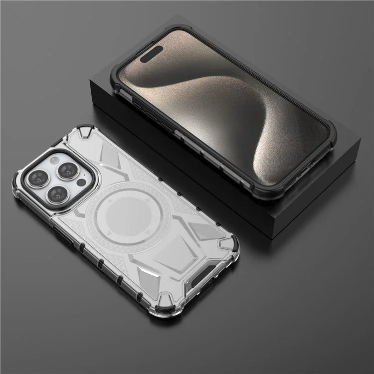 For iPhone 14 Pro Max Case Armor PC+TPU Impact-Resistant Phone Cover