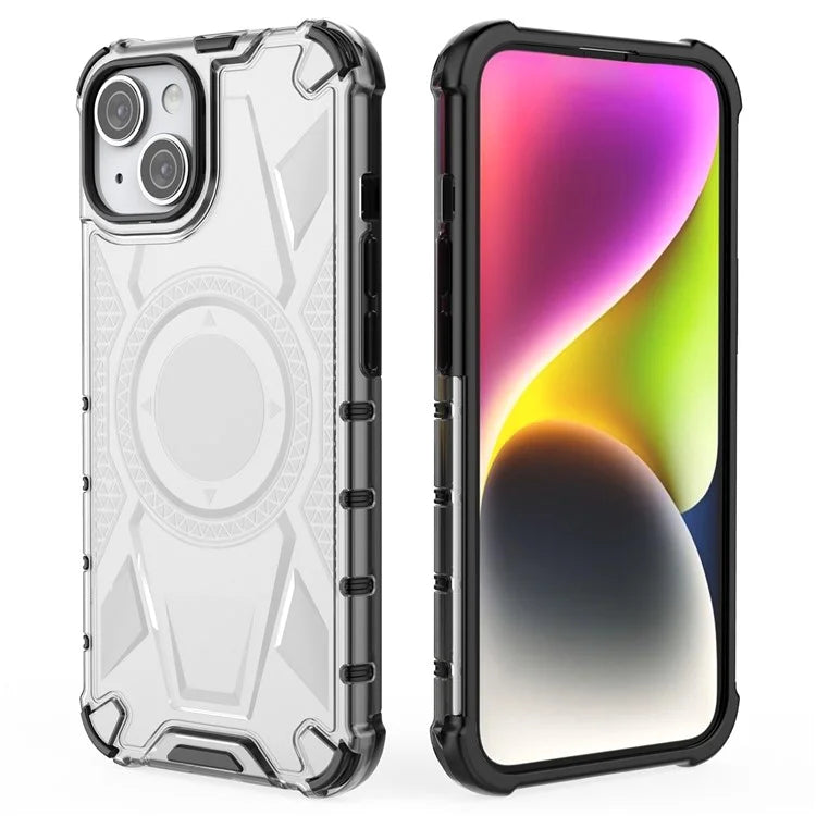 For iPhone 15 Case PC+TPU Anti-Drop Armor Rugged Phone Cover