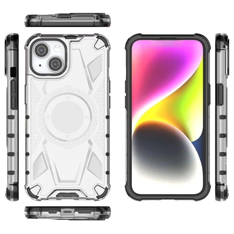 For iPhone 15 Case PC+TPU Anti-Drop Armor Rugged Phone Cover