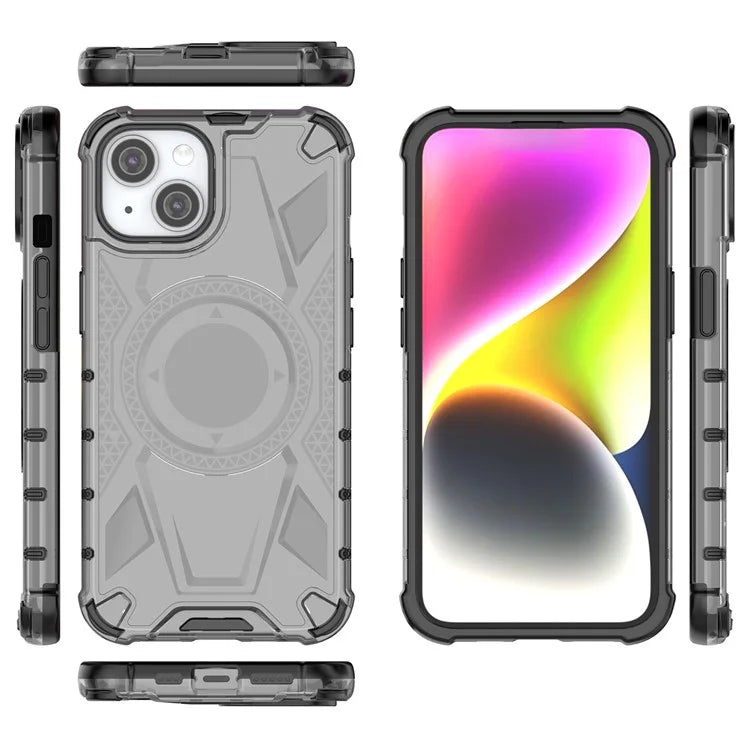 For iPhone 15 Case PC+TPU Anti-Drop Armor Rugged Phone Cover