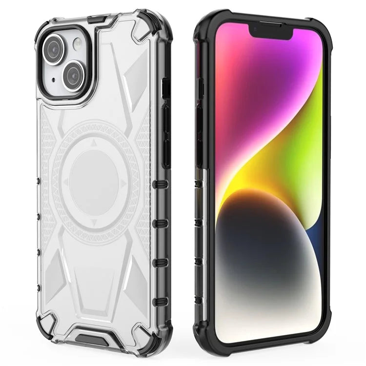 For iPhone 14 Case PC+TPU Reinforced Corners Hybrid Phone Cover