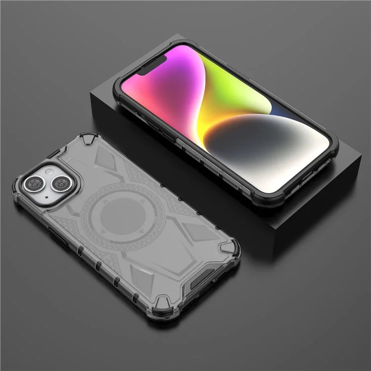 For iPhone 14 Case PC+TPU Reinforced Corners Hybrid Phone Cover