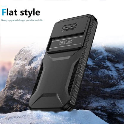 For Google Pixel 8a Case TPU+PC Phone Cover with Slide Lens Lid