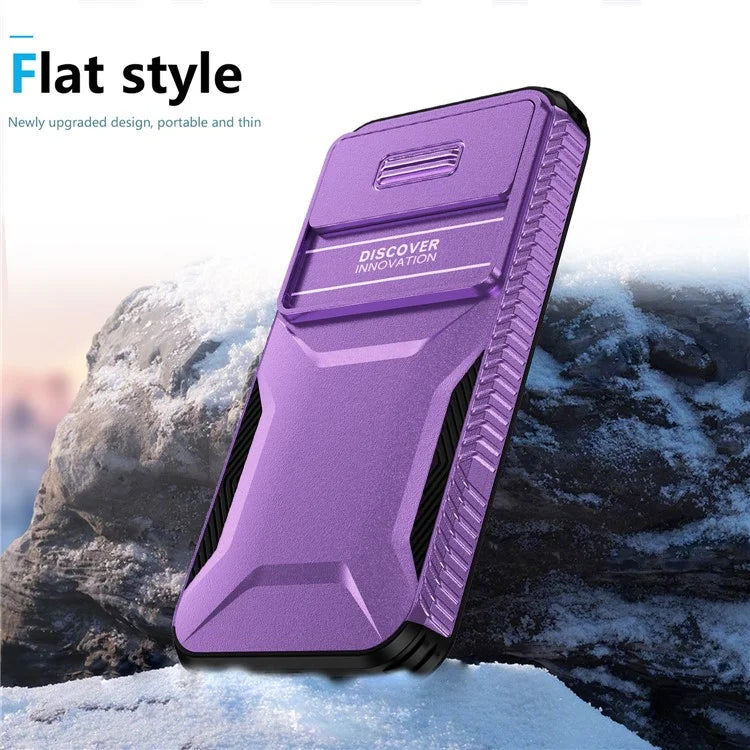 For Google Pixel 8a Case TPU+PC Phone Cover with Slide Lens Lid