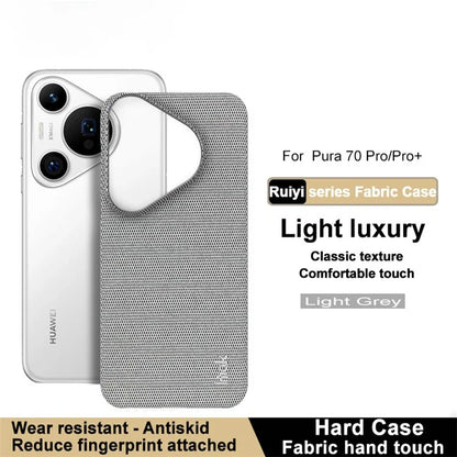 IMAK Ruiyi Series for Huawei Pura 70 Pro / Pura 70 Pro+ Case Fabric PU Leather Coated PC Phone Cover