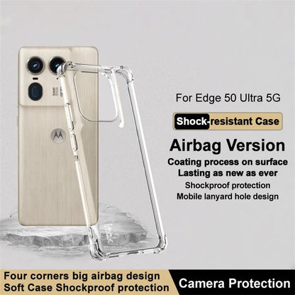 IMAK For Motorola Edge 50 Ultra 5G / Moto X50 Ultra 5G Case TPU Clear Back Cover Airbag Corners