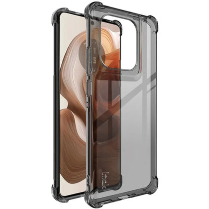 IMAK For Motorola Edge 50 Ultra 5G / Moto X50 Ultra 5G Case TPU Clear Back Cover Airbag Corners Black