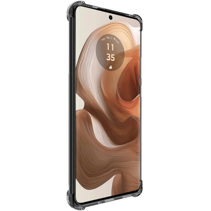 IMAK For Motorola Edge 50 Ultra 5G / Moto X50 Ultra 5G Case TPU Clear Back Cover Airbag Corners Black