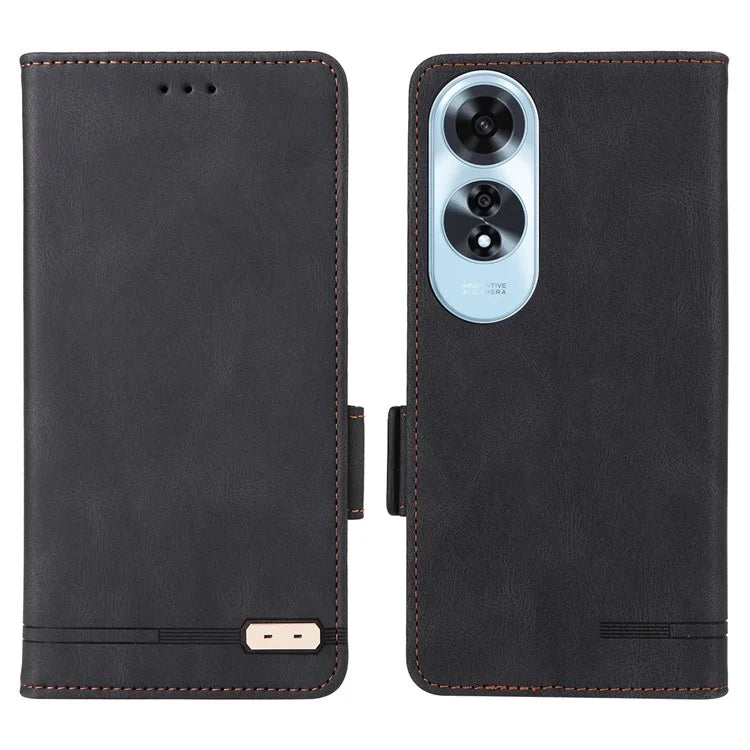 For Oppo A60 4G Wallet Case Hardware Decor PU Leather Stand Phone Cover