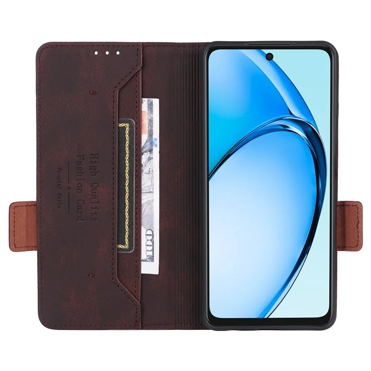 For Oppo A60 4G Wallet Case Hardware Decor PU Leather Stand Phone Cover