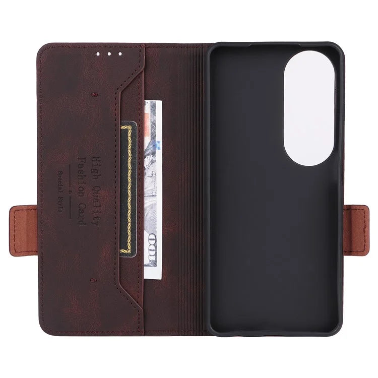 For Oppo A60 4G Wallet Case Hardware Decor PU Leather Stand Phone Cover