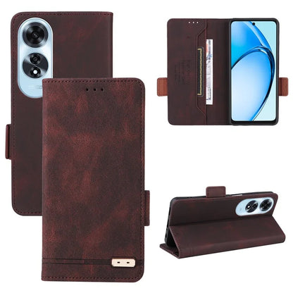 For Oppo A60 4G Wallet Case Hardware Decor PU Leather Stand Phone Cover
