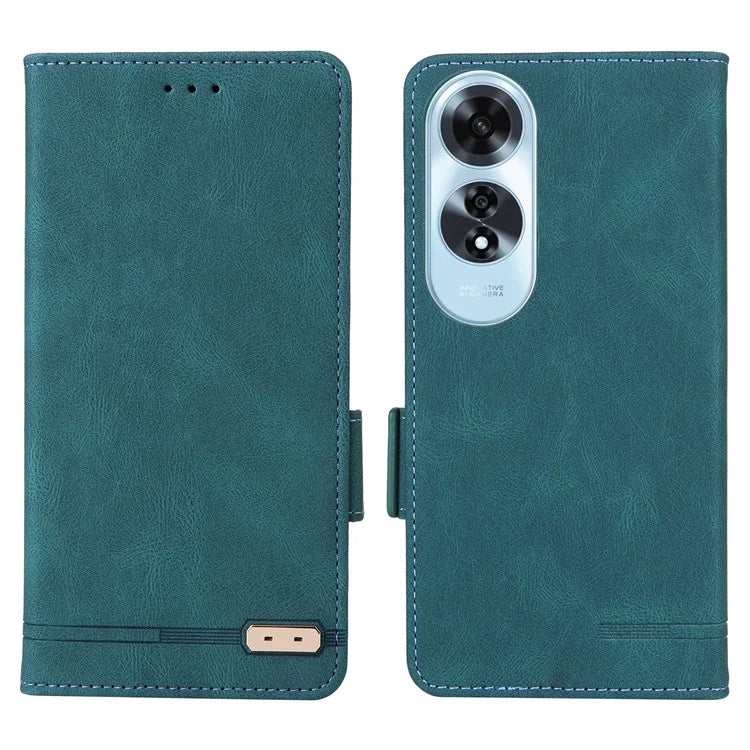 For Oppo A60 4G Wallet Case Hardware Decor PU Leather Stand Phone Cover