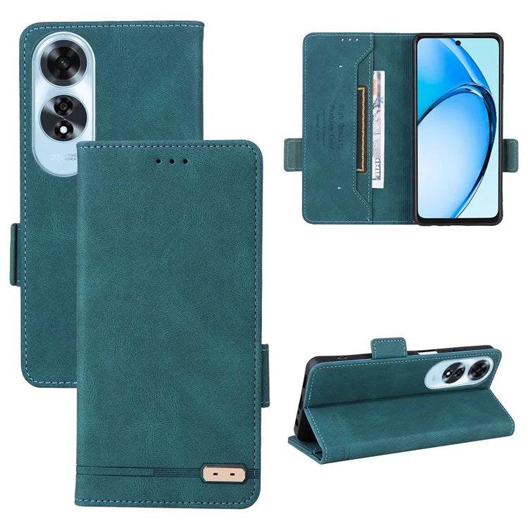 For Oppo A60 4G Wallet Case Hardware Decor PU Leather Stand Phone Cover