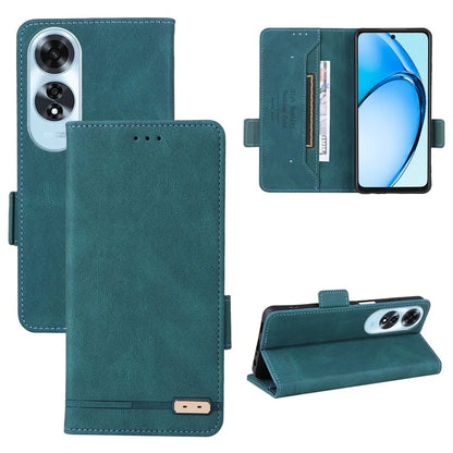 For Oppo A60 4G Wallet Case Hardware Decor PU Leather Stand Phone Cover