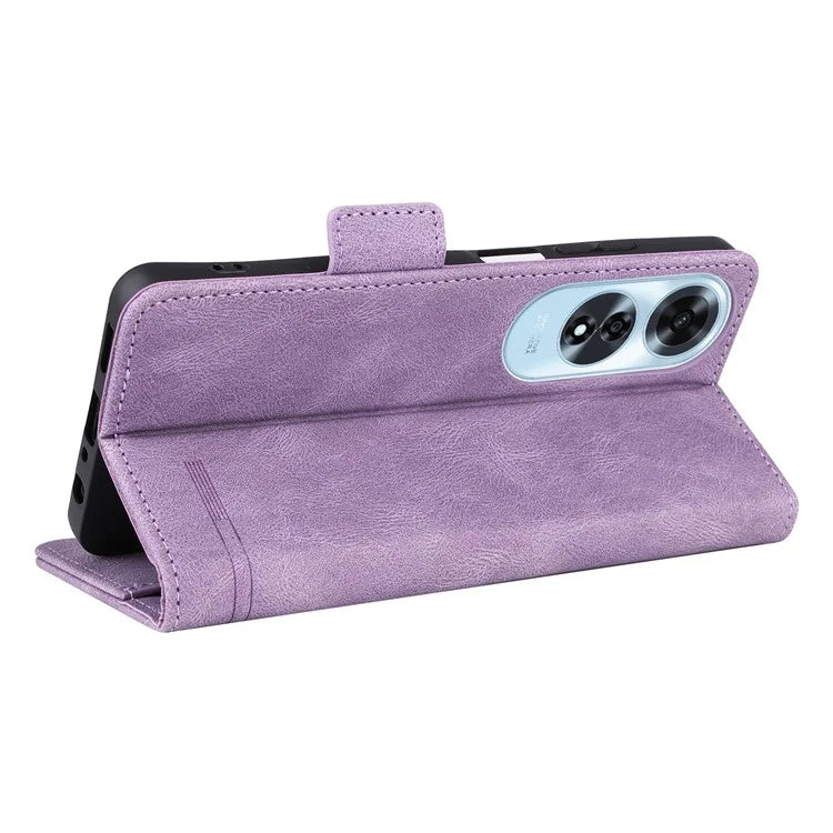 For Oppo A60 4G Wallet Case Hardware Decor PU Leather Stand Phone Cover