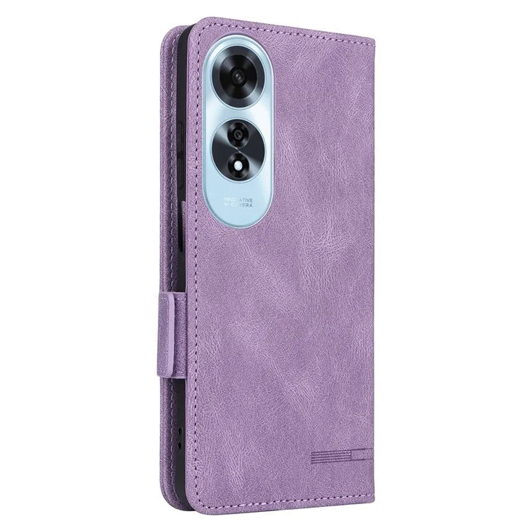 For Oppo A60 4G Wallet Case Hardware Decor PU Leather Stand Phone Cover