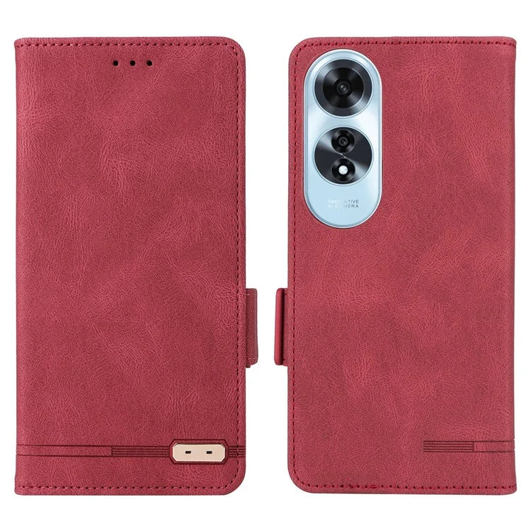 For Oppo A60 4G Wallet Case Hardware Decor PU Leather Stand Phone Cover