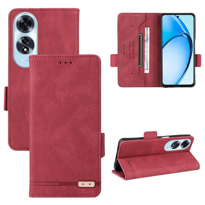 For Oppo A60 4G Wallet Case Hardware Decor PU Leather Stand Phone Cover