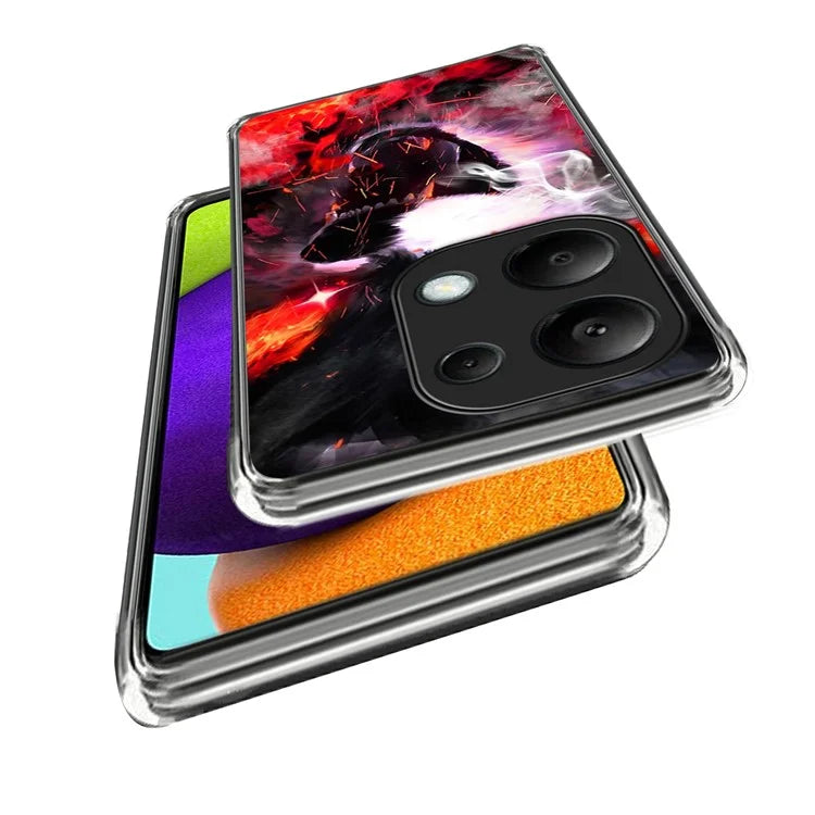 For Xiaomi Redmi Note 13 Pro 4G / Poco M6 Pro 4G Case Scratch-Proof Pattern Printing TPU Back Phone Cover