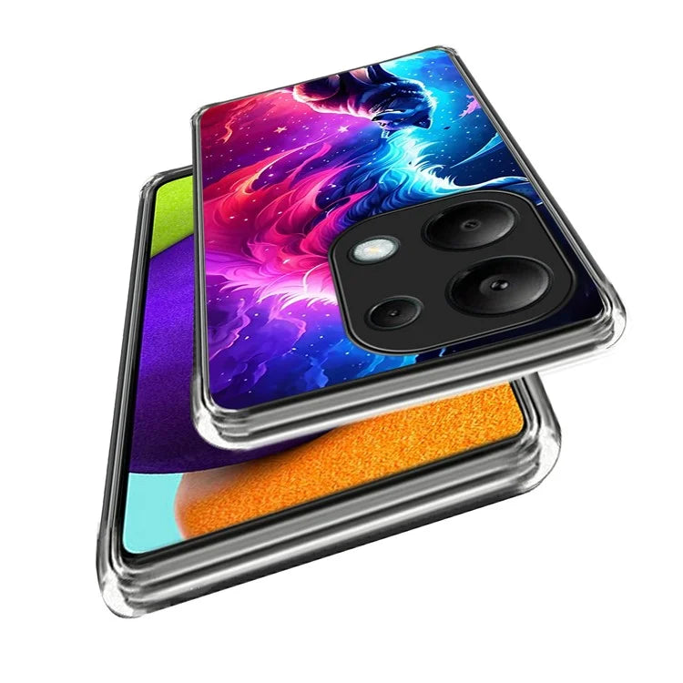 For Xiaomi Redmi Note 13 Pro 4G / Poco M6 Pro 4G Case Scratch-Proof Pattern Printing TPU Back Phone Cover