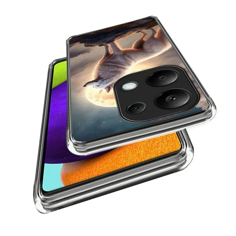 For Xiaomi Redmi Note 13 Pro 4G / Poco M6 Pro 4G Case Scratch-Proof Pattern Printing TPU Back Phone Cover