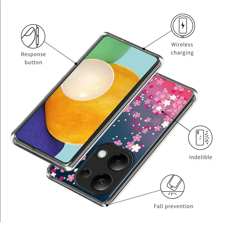 For Xiaomi Redmi Note 13 Pro 4G / Poco M6 Pro 4G Case Scratch-Proof Pattern Printing TPU Back Phone Cover