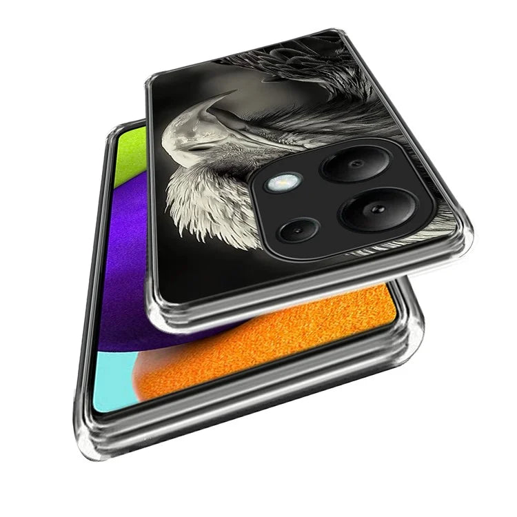 For Xiaomi Redmi Note 13 Pro 4G / Poco M6 Pro 4G Case Scratch-Proof Pattern Printing TPU Back Phone Cover