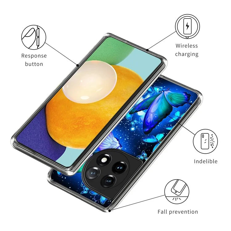 For OnePlus Ace 3 5G / 12R 5G Case Soft TPU Pattern Shockproof Cover