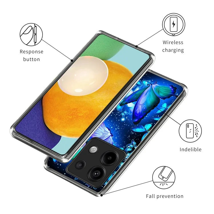For Xiaomi Redmi Note 13 Pro 5G /  Poco X6 5G Case TPU Phone Cover Pattern Printed