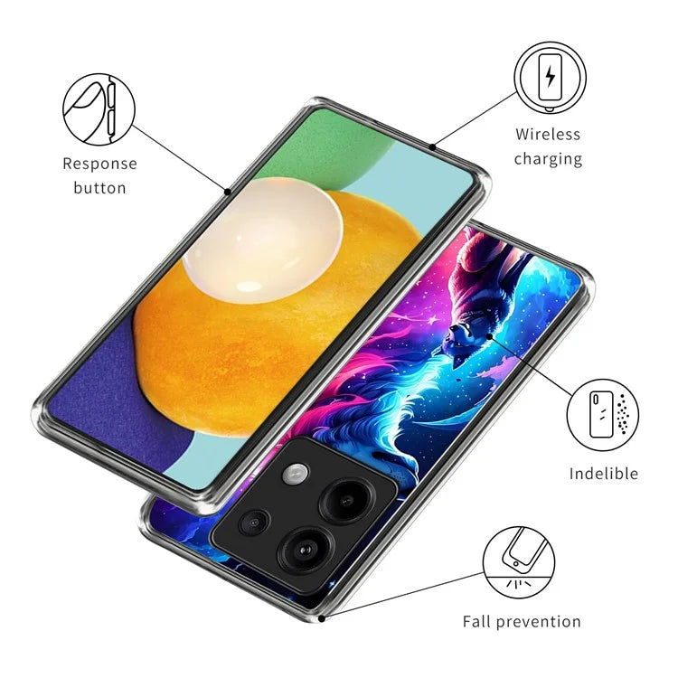 For Xiaomi Redmi Note 13 Pro 5G /  Poco X6 5G Case TPU Phone Cover Pattern Printed
