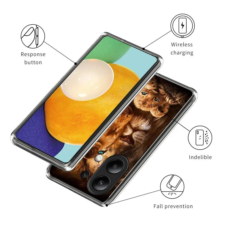 For Xiaomi Redmi Note 13 4G Slim Case Anti-Scratch Pattern Printing TPU Phone Cover