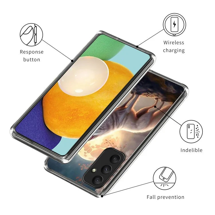 For Samsung Galaxy A35 5G Case Anti-Drop Pattern Print TPU Phone Shell