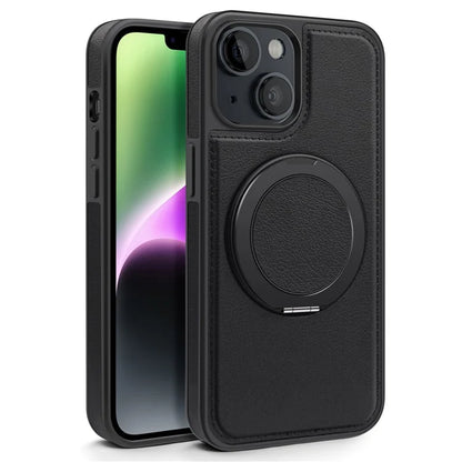 For iPhone 14 Case Compatible with MagSafe PU Leather+PC+TPU Protective Phone Cover