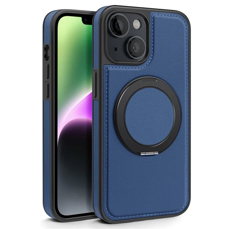 For iPhone 14 Case Compatible with MagSafe PU Leather+PC+TPU Protective Phone Cover