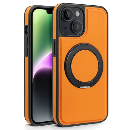 For iPhone 14 Case Compatible with MagSafe PU Leather+PC+TPU Protective Phone Cover