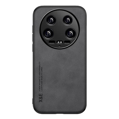 X&E For Xiaomi 14 Ultra Phone Case PU Leather Coated TPU+PC Back Cover Support Magnetic Car Mount