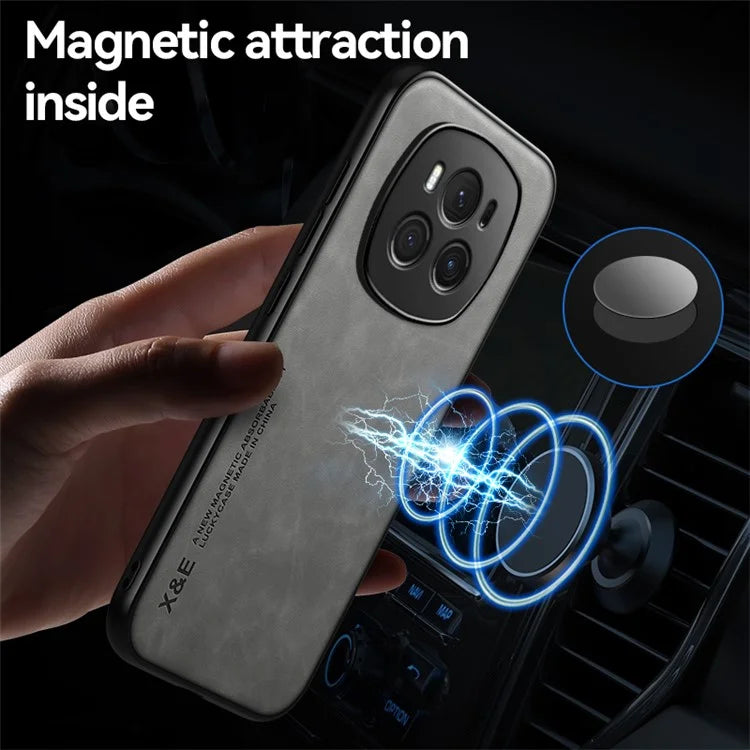X&E For Honor Magic6 5G  Phone Case Anti-Scratch Leather+TPU+PC Cover