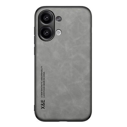 X&E For Xiaomi Redmi Note 13 4G Case Leather+TPU+PC Phone Cover Support Magnetic Car Mount