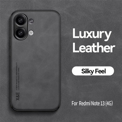 X&E For Xiaomi Redmi Note 13 4G Case Leather+TPU+PC Phone Cover Support Magnetic Car Mount
