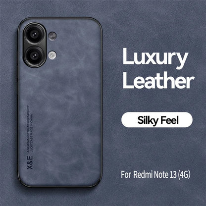 X&E For Xiaomi Redmi Note 13 4G Case Leather+TPU+PC Phone Cover Support Magnetic Car Mount